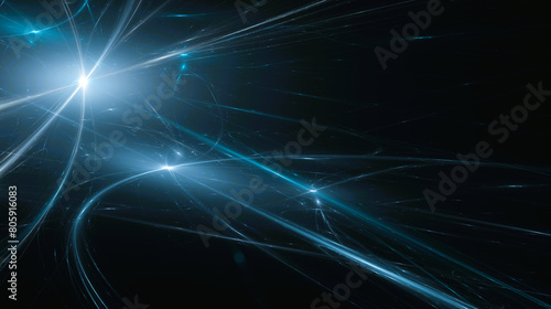 energievoll hell leuchtende Highspeed Internet Verbindungen, Glasfaser, Lichtgeschwindigkeit, FTTH, Breitbandausbau, Datentransfer, Multimedia, Perspektive, Daten, hellblau, schwarz
