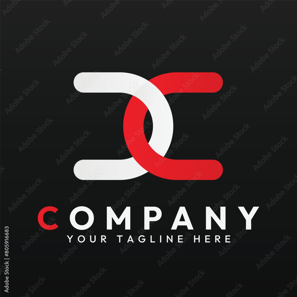 Logo vector template of letter CC or DD Logo vector template of letter CC or DD