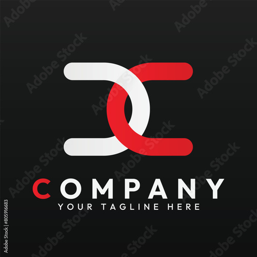 Logo vector template of letter CC or DD