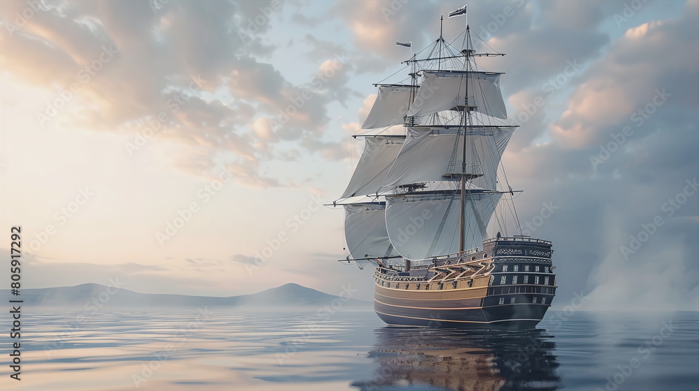Fototapeta premium ship in the sea