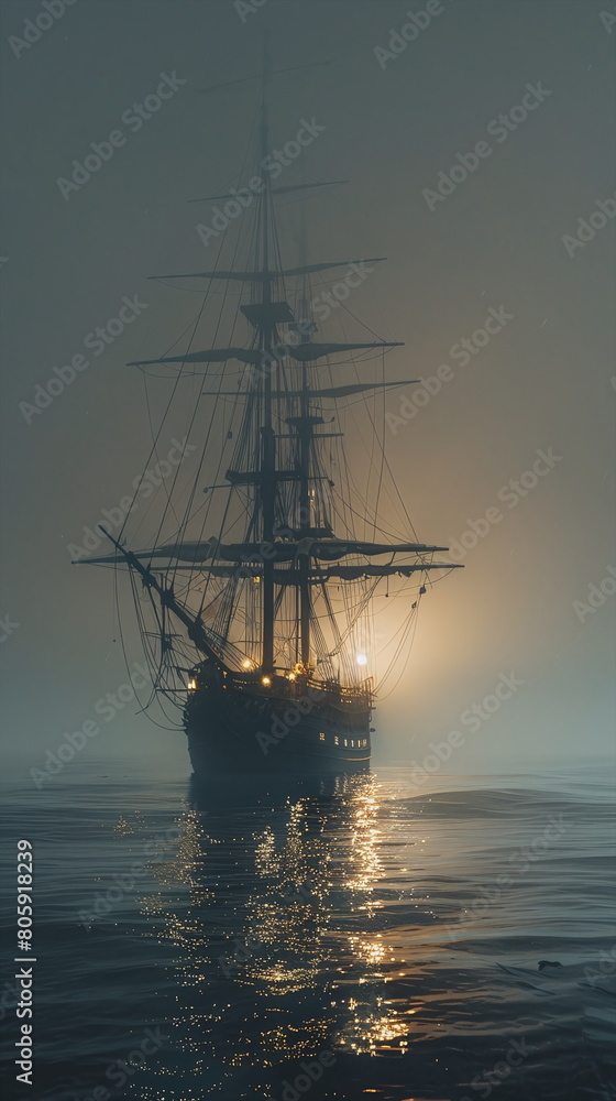 ship in the sea