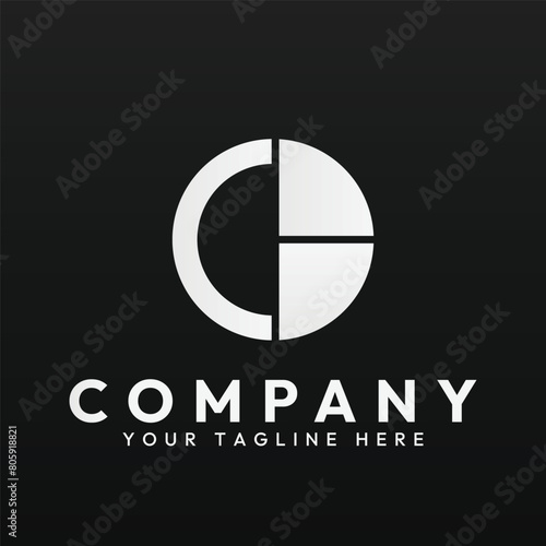 Logo vector template of letter CB