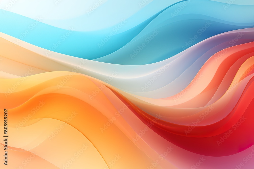 A colorful wave with a red stripe on the left and a yellow stripe on the right A colorful wave with a red stripe on the left and a yellow stripe on the right