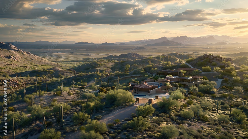 An expansive desert vista, where the vastness of the landscape echoes the boundless possibilities of market expansion