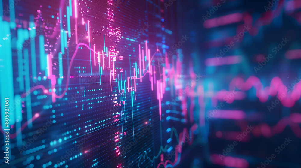 Stock market, economic graph with diagrams Stock market, economic graph with diagrams