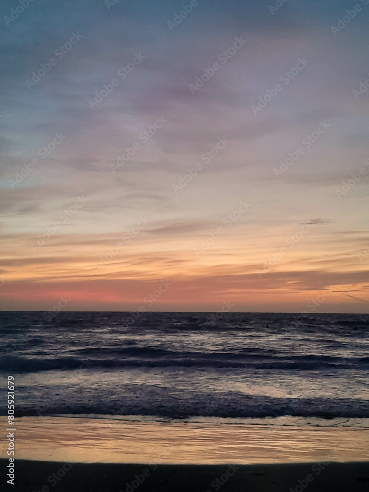 Amazing sunset over sea in Golden Bay Malta. Amazing sunset over sea in Golden Bay Malta.