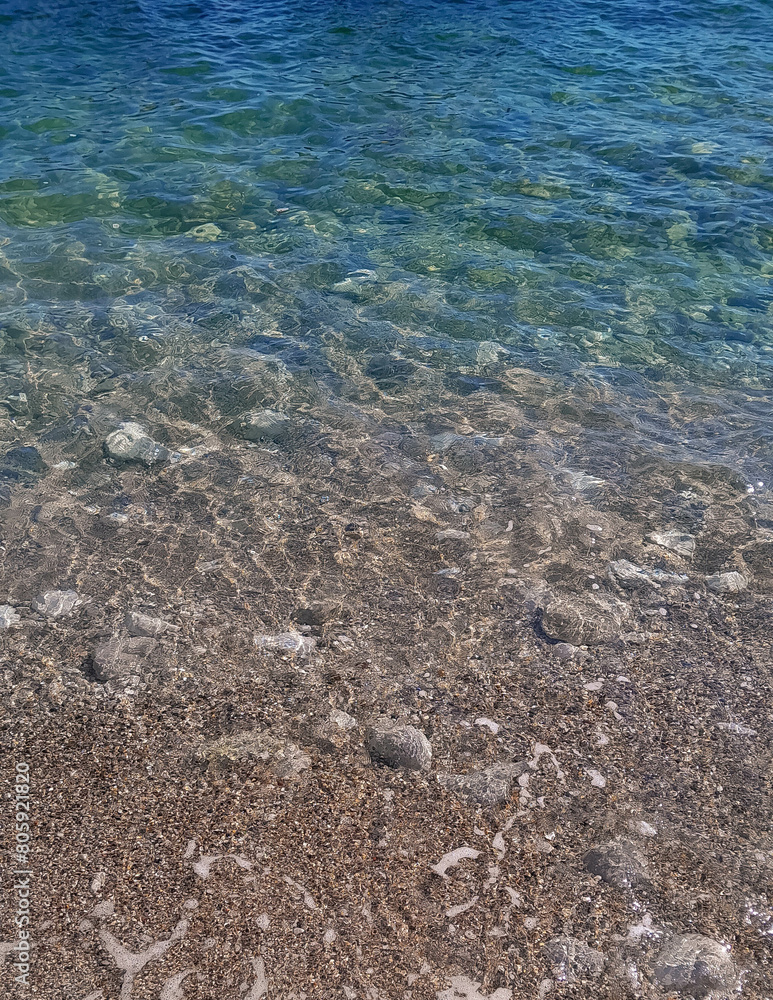 Beach. Crystal clear sea water and sand. Beach. Crystal clear sea water and sand.