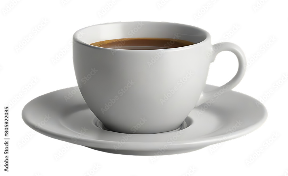cup of coffee on Isolated transparent white background cup of coffee on Isolated transparent white background