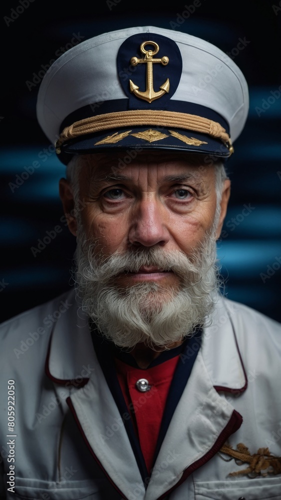 Portrait of the captain. Postcard for Sailor's Day. Portrait of the captain. Postcard for Sailor's Day.