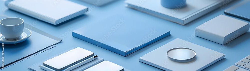 Innovative Grid System for Magazine Layout Concept with Pastel Office Supplies and Stationery Mockup Innovative Grid System for Magazine Layout Concept with Pastel Office Supplies and Stationery Mockup