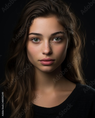 Wallpaper Mural Thoughtful young woman with dark hair Torontodigital.ca