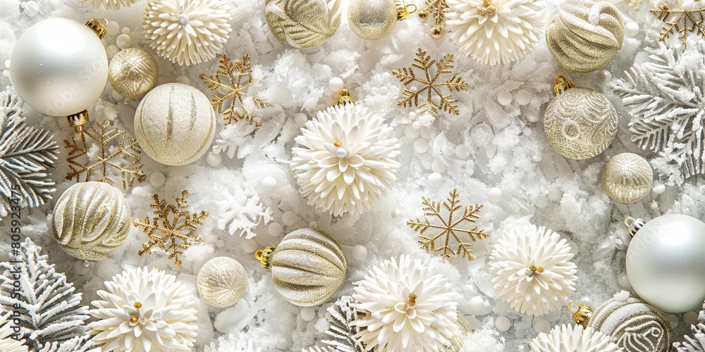 Snowy Elegance: New Year Banner Snowy Elegance: New Year Banner