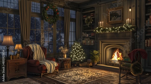 Cozy Evening by the Fireside