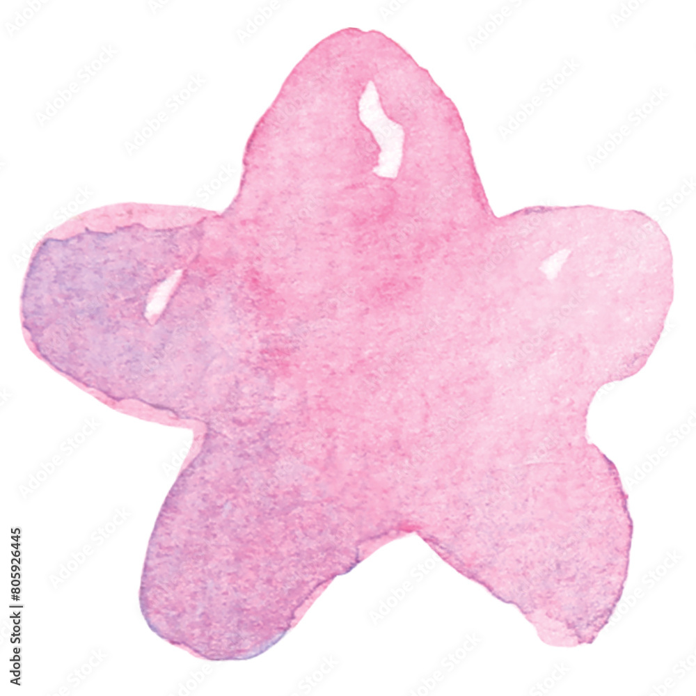 Cute pink stars painted with watercolor.hand-drawn watercolor stars. Cute pink stars painted with watercolor.hand-drawn watercolor stars.
