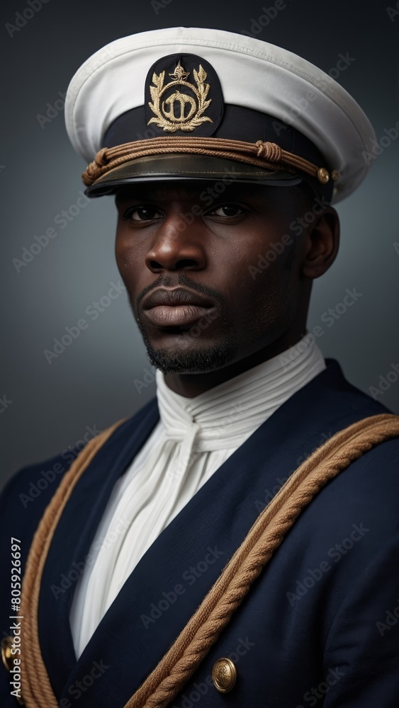 Portrait of the captain. Postcard for Sailor's Day. Portrait of the captain. Postcard for Sailor's Day.
