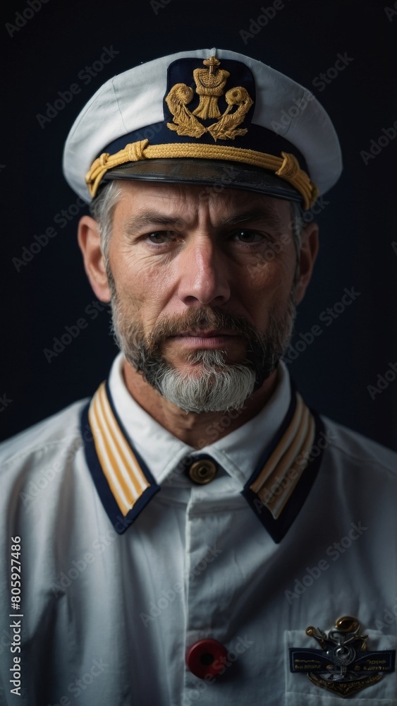 Portrait of the captain. Postcard for Sailor's Day. Portrait of the captain. Postcard for Sailor's Day.