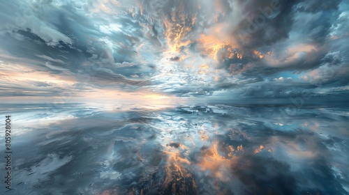 Horizon's Embrace: Where Land and Sky Converge photo