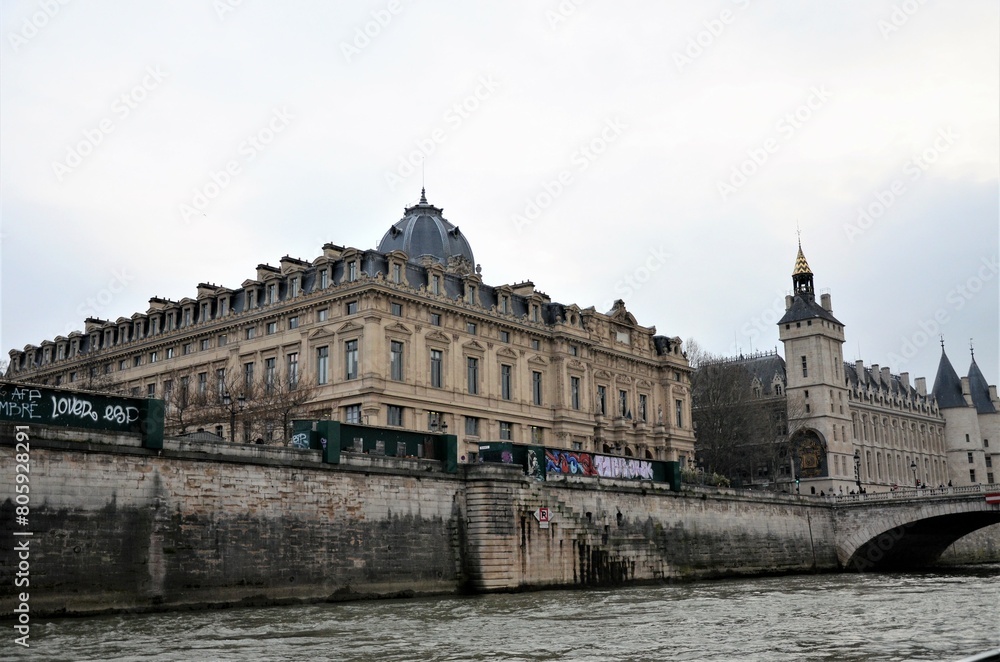 Paris, France 03.23.2017: old architecture in Paris