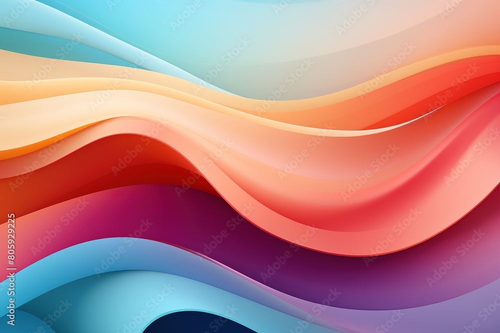 A colorful wave with a red stripe on the left and a yellow stripe on the right A colorful wave with a red stripe on the left and a yellow stripe on the right