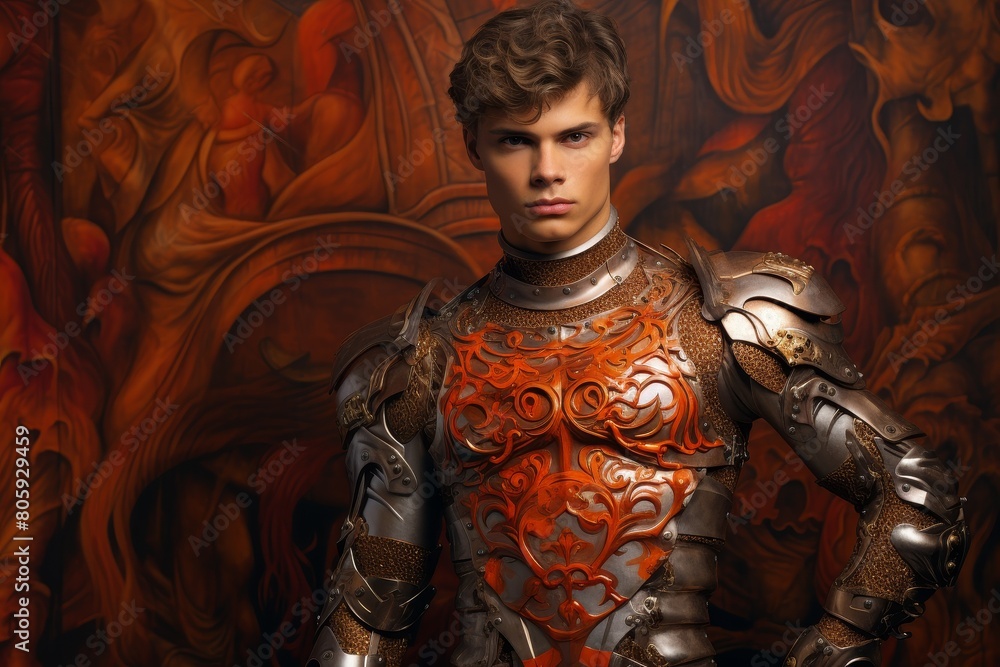 fantasy knight in ornate armor