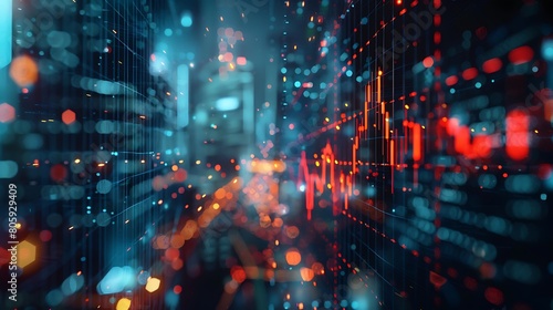 Capture the rhythm of financial markets with a dynamic  8K image of streaming data visualizations  pulsating with the heartbeat of global commerce