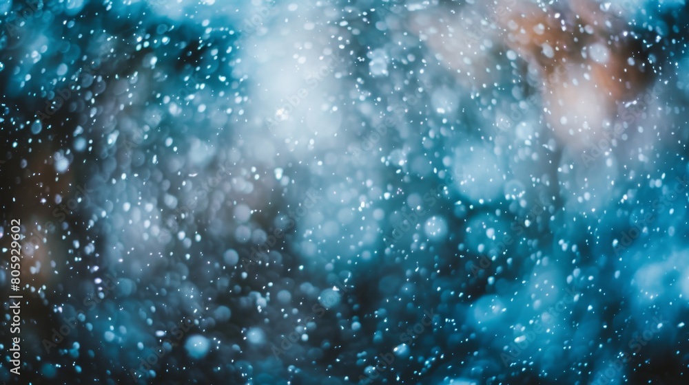 Winter snowy in bokeh lights defocused background Winter snowy in bokeh lights defocused background