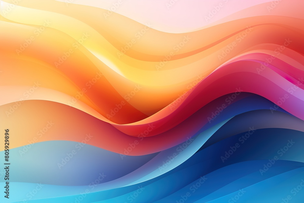 A colorful wave with a red stripe on the left and a yellow stripe on the right A colorful wave with a red stripe on the left and a yellow stripe on the right