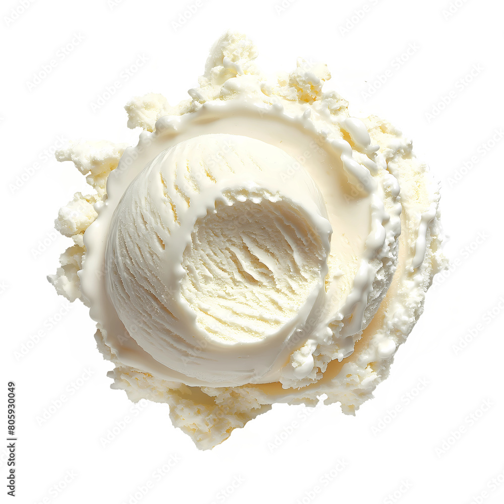 A scoop of ice cream with a hole in the middle A scoop of ice cream with a hole in the middle