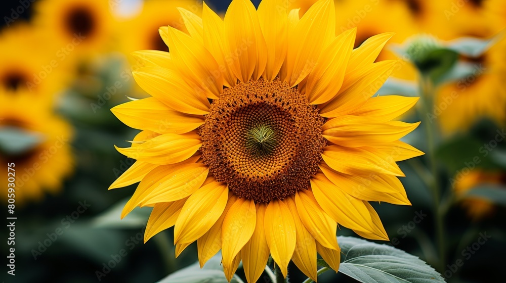 Vibrant sunflower in full bloom Vibrant sunflower in full bloom