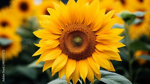 Vibrant sunflower in full bloom