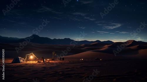 tent at night