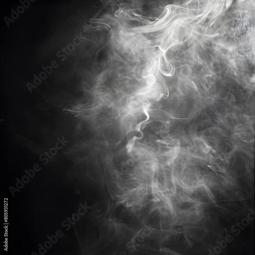 Ethereal Smoke Clouds Swirling in Soft Monochrome