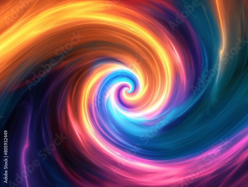Vivid swirl of colors in a seamless blend  creating a dynamic and hypnotic visual effect.