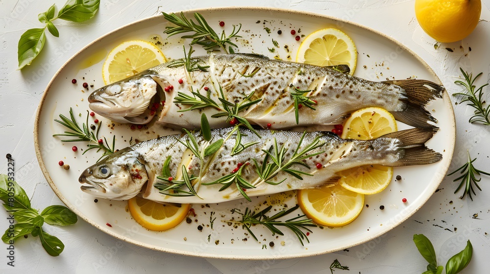 grilled trout with lemon and herbs