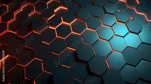 hexagon grid minimalistic simple technology background