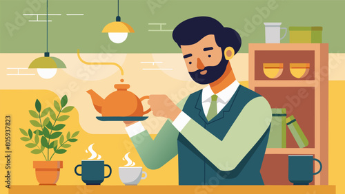 The aroma of freshly steeped tea leaves fills the room as a dedicated tea connoisseur carefully evaluates the color clarity and strength of the brew.