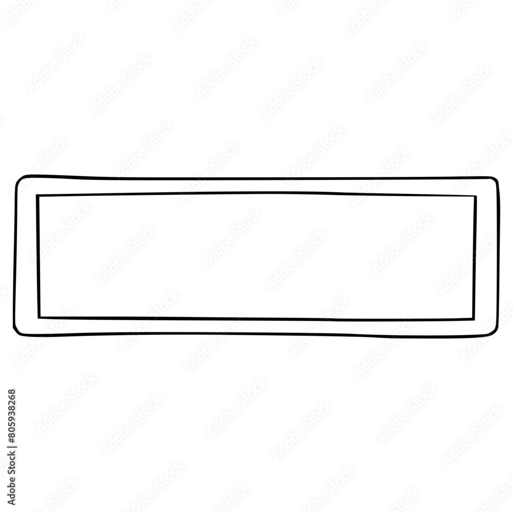 frame rectangle illustration hand drawn outline vector frame rectangle illustration hand drawn outline vector