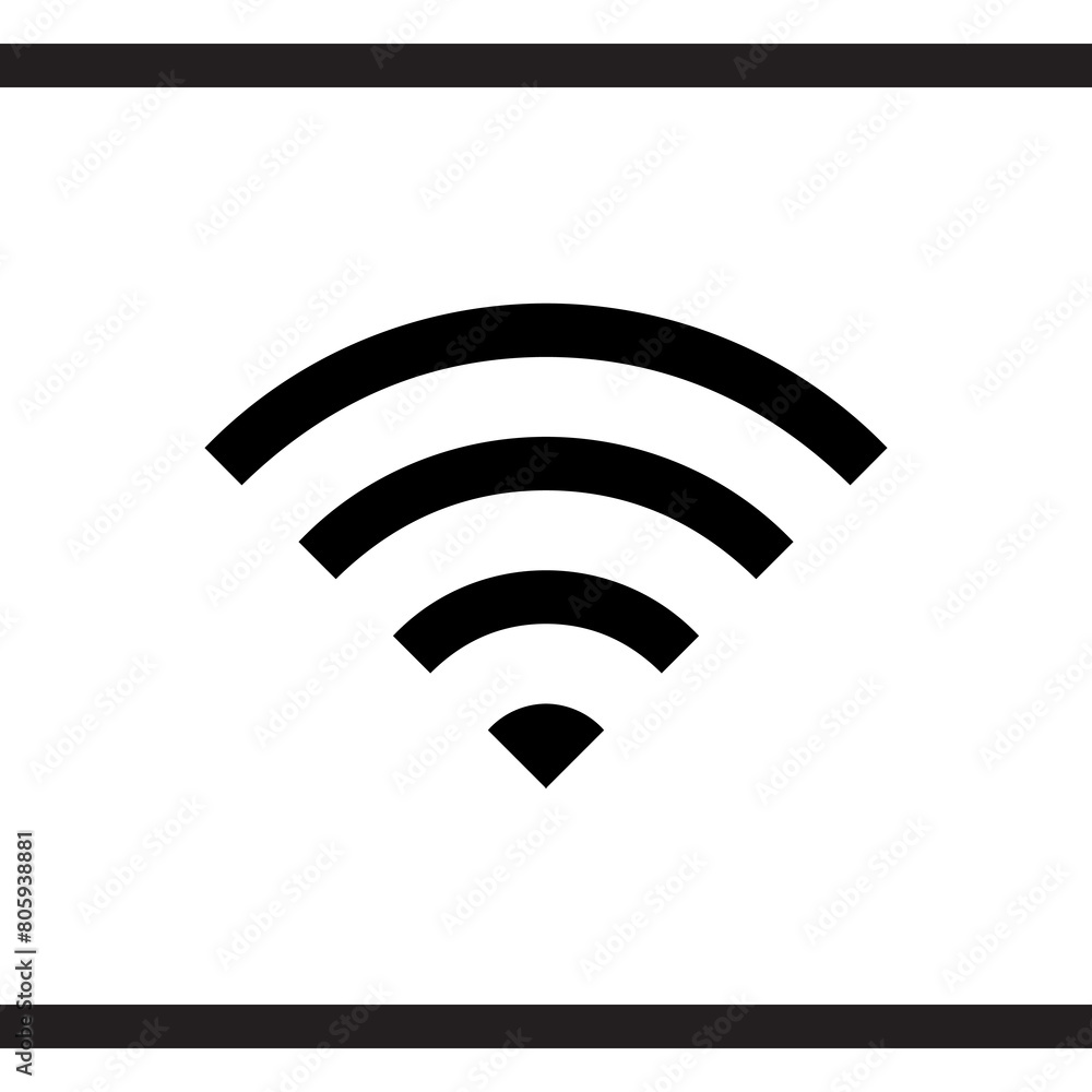 Wi Fi icon vector. Wireless internet logo design. Wifi vector icon illustration isolated on white background Wi Fi icon vector. Wireless internet logo design. Wifi vector icon illustration isolated on white background