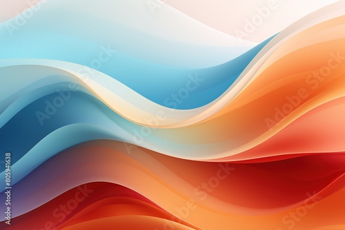 A colorful wave with a red stripe on the left and a yellow stripe on the right