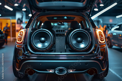 Powerful custom audio system in the car