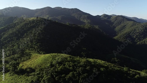 Aerial view of mountains in Serra da Mantiqueira, near São Francisco Xavier - São José dos Campos, São Paulo, Brazil photo