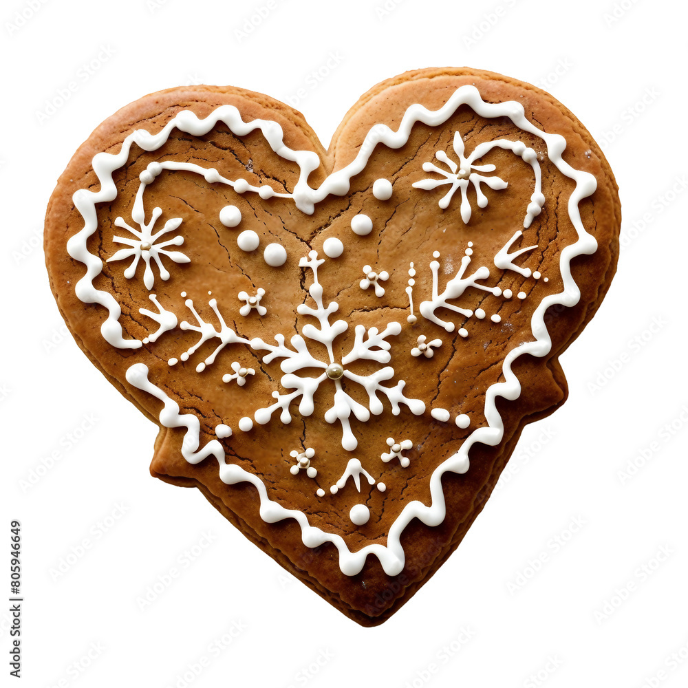 Gingerbread, transparent background, isolated image, generative AI Gingerbread, transparent background, isolated image, generative AI