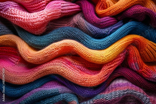 abstract background in colors and patterns for World Knitting Day photo