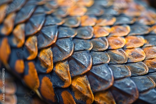 Close-up of snakeskin, intricate scales, shimmering and reptilian