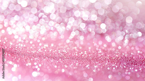Pastel pink glitter defocused twinkly lights, resembling a serene night sky.