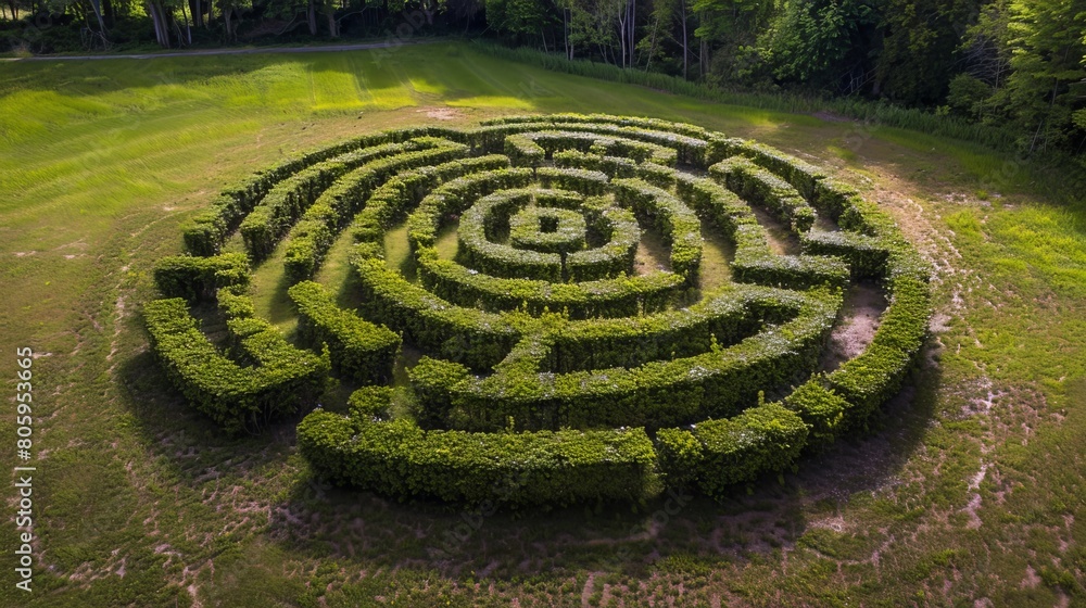 The Debt Maze: A complex labyrinth symbolizing the challenges of managing and eliminating debt.