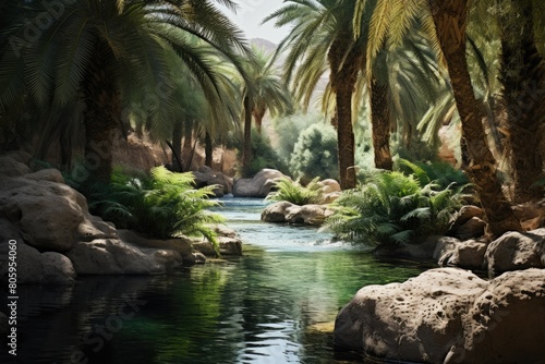 Ferns in a desert oasis.