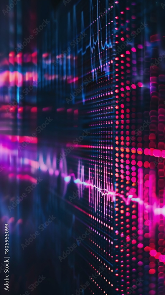 Abstract picture of colourful sound waves Abstract picture of colourful sound waves