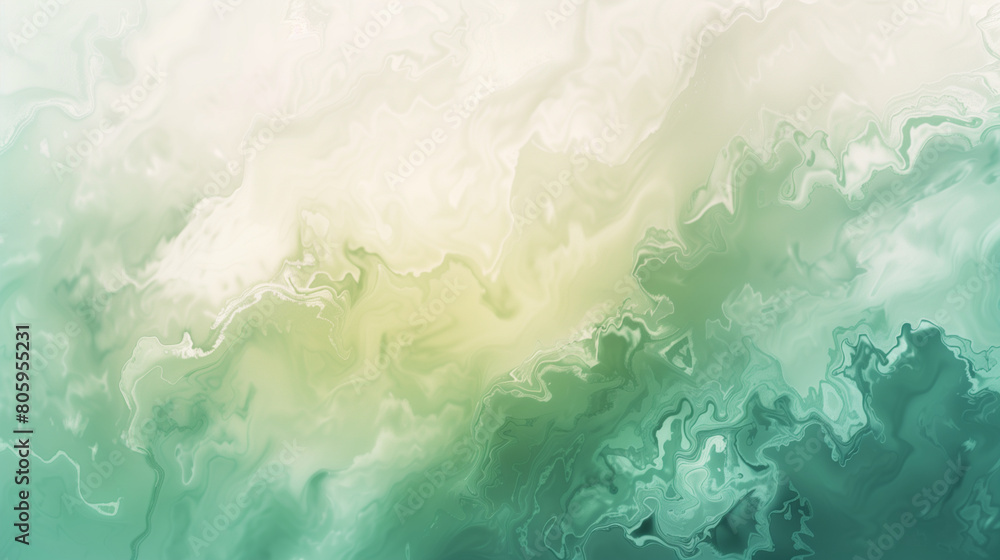 Naklejka premium Experience the soothing blend of soft mint and pistachio hues, gently merging in a dreamy gradient blur