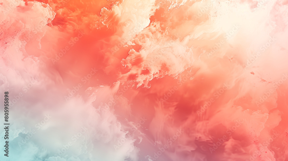Obraz premium Experience the calming beauty of a sunset with this light coral and salmon gradient blur, evoking a sense of tranquility and warmth.